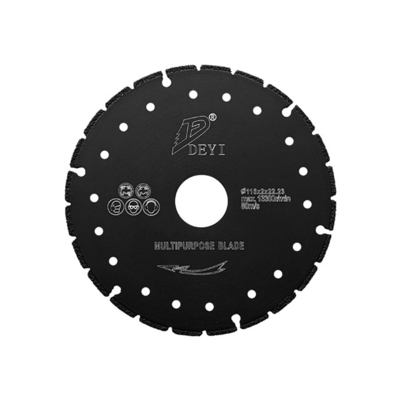 Deyi 2mm Kalınlık Elmas Testere Aletleri Siyah Kesme Diskleri Çap 115mm